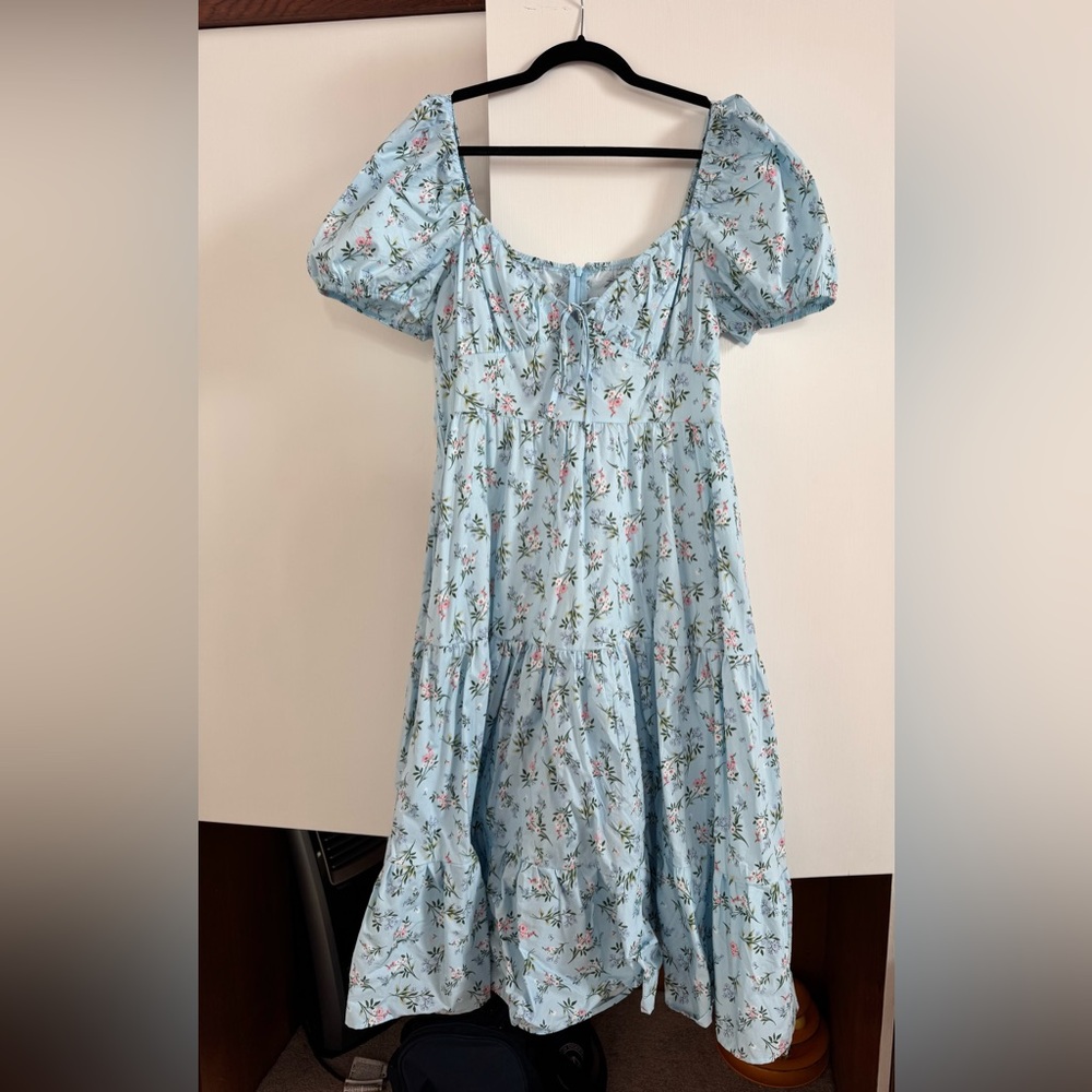 Francesca’s “Blue Rain” midi dress, never worn